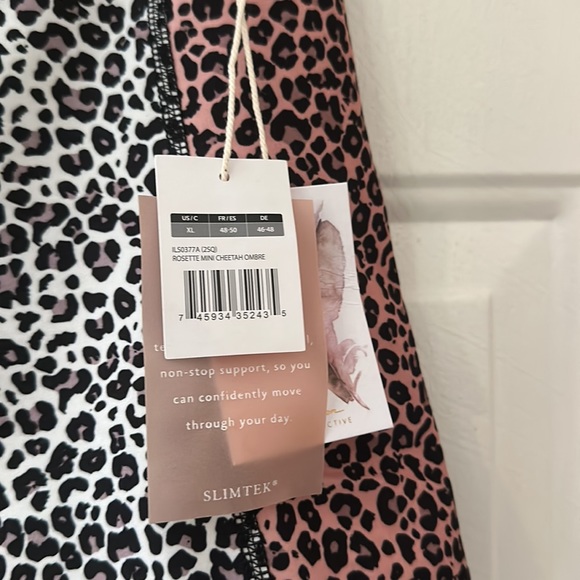 JESSICA SIMPSON SPORT: SLIMTEK OMBRÉ CHEETAH PRINT SHORTS: PINK: NWT: SIZE XL - Picture 3 of 7